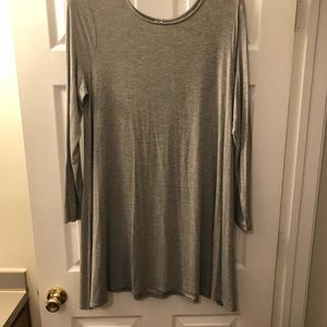 Gray long sleeve dress